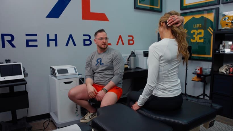 Rehab Lab doctor giving a patient one-on-one consultation time